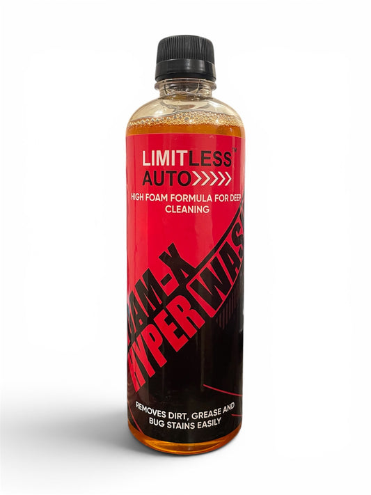 Limitless Auto | FOAM-X HYPER WASH Car Bodywash, High Foam Formula for Deep Cleaning, Removes Dirt, Grease and Bug Stains, Liquid, 500 ml (Pack of 1)