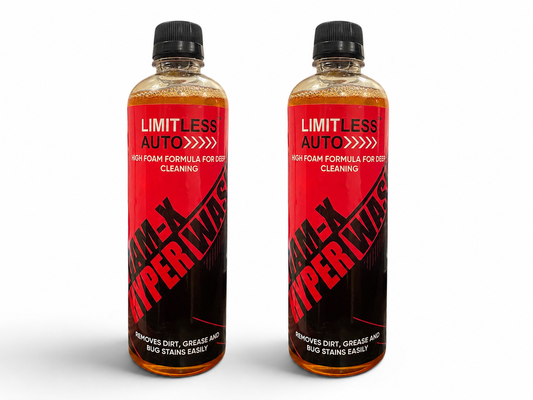 Limitless Auto | FOAM-X HYPER WASH Car Bodywash, High Foam Formula for Deep Cleaning, Removes Dirt, Grease and Bug Stains, Liquid, 500 ml (Pack of 2)